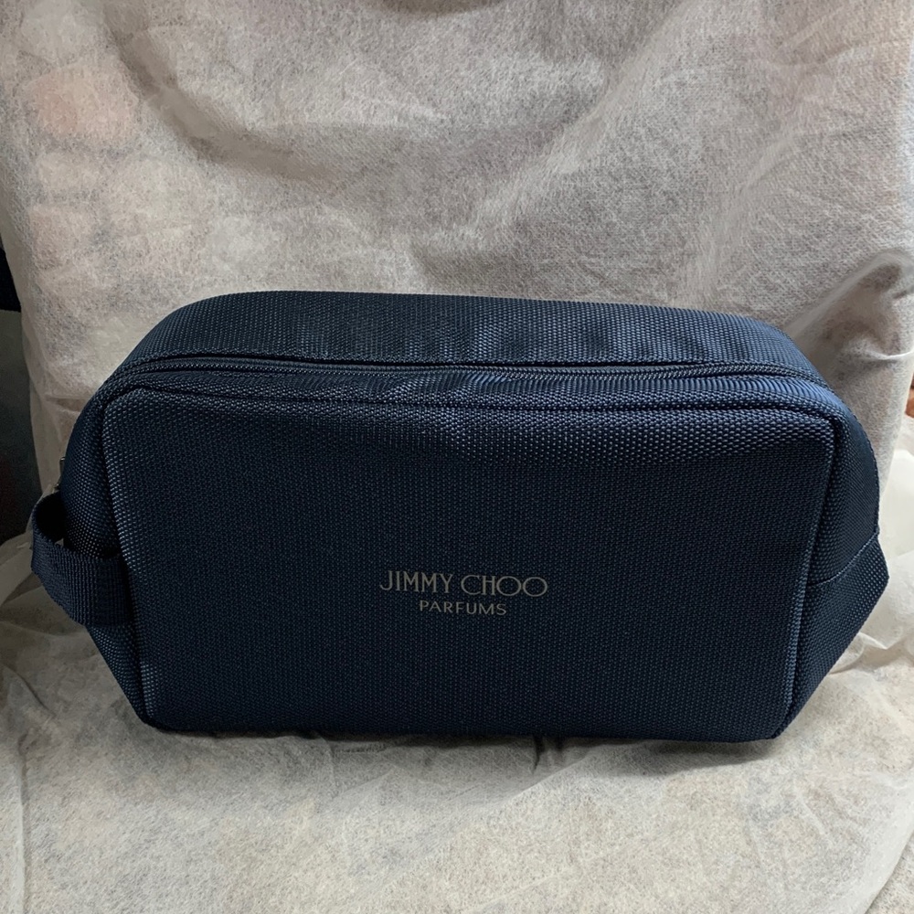 Jimmy Choo Parfums Dark Blue  (9") Toiletry/Cosmetic  Pouch Only.